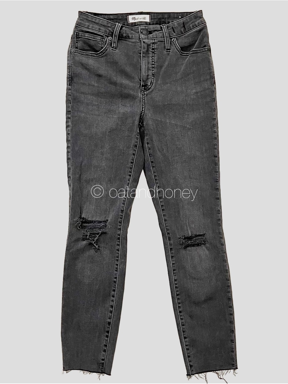 Madewell Petite Curvy High-Rise Skinny Jeans in Black Sea